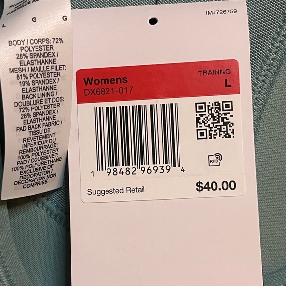 Nike Swoosh Women’s Large Medium Support Padded Racerback Sports Bra In Cannon - Picture 5 of 8